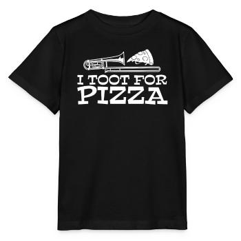 fanfare trombone pizza fanfare trombone - T-shirt bio MINI CREATOR Stanley/Stella Enfant - noir - Devant - Mikhail (115cm)