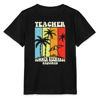 Dernier jour de recharge estivale des enseignants - T-shirt bio MINI CREATOR Stanley/Stella Enfant - noir - Devant - Mikhail (115cm)