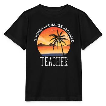 Dernier jour de recharge estivale des enseignants - T-shirt bio MINI CREATOR Stanley/Stella Enfant - noir - Devant - Mikhail (115cm)