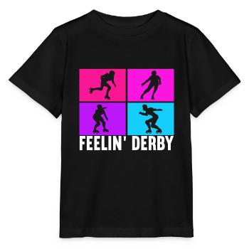 Roller derby - T-shirt bio MINI CREATOR Stanley/Stella Enfant - noir - Devant - Mikhail (115cm)