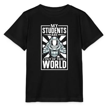 Astronaut Astronomy Solar System Space Kids - Stanley/Stella MINI CREATOR Kids’ T-Shirt - black - Front - Mikhail (115cm)