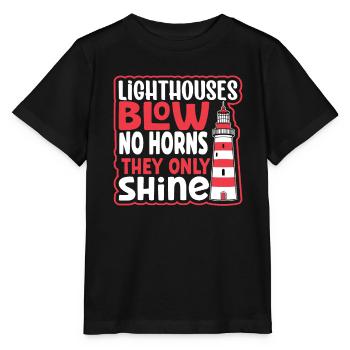 Lighthouse Seaside Nautical I Love Lighthouse - Stanley/Stella MINI CREATOR Kids’ T-Shirt - black - Front - Mikhail (115cm)