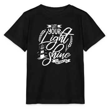 Lighthouse Seaside Nautical I Love Lighthouse - Stanley/Stella MINI CREATOR Kids’ T-Shirt - black - Front - Mikhail (115cm)