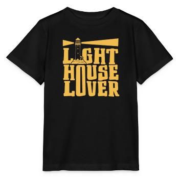 Lighthouse Seaside Nautical I Love Lighthouse - Stanley/Stella MINI CREATOR Kids’ T-Shirt - black - Front - Mikhail (115cm)