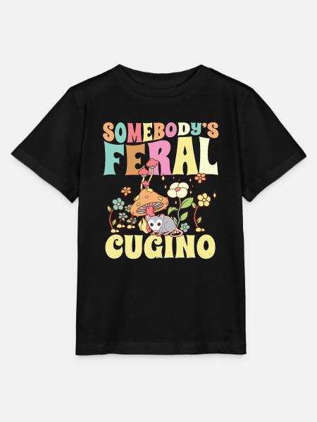 Quelqu’un Cugino sauvage Cogino Cousin italien Opossum - T-shirt bio MINI CREATOR Stanley/Stella Enfant - noir
