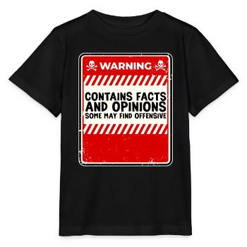Contains Facts And Opinions Some Find Offensive 3 - Stanley/Stella Kinder T-Shirt MINI CREATOR  - Schwarz - Vorne - Mikhail (115cm)