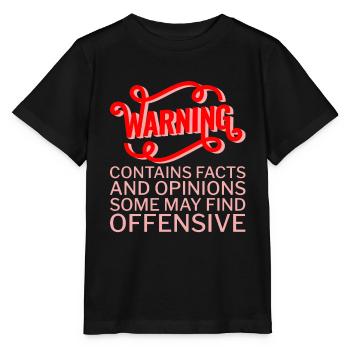 Contains Facts And Opinions Some Find Offensive 4 - Stanley/Stella Kinder T-Shirt MINI CREATOR  - Schwarz - Vorne - Mikhail (115cm)