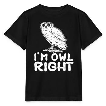 Ornithologue Oiseaux De Proie Nocturne Je suis Hibou - T-shirt bio MINI CREATOR Stanley/Stella Enfant - noir - Devant - Mikhail (115cm)