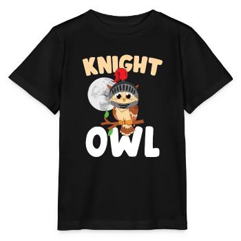 Hiboux nocturnes Amoureux des oiseaux Hibou chevalier - T-shirt bio MINI CREATOR Stanley/Stella Enfant - noir - Devant - Mikhail (115cm)