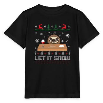 Let It Snow Sloth Pull moche - T-shirt bio MINI CREATOR Stanley/Stella Enfant - noir - Devant - Mikhail (115cm)