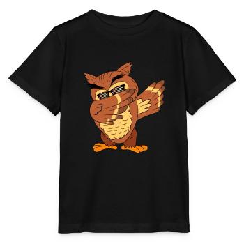 Cool Dabbing Owl Birds Of Prey Nocturnal Owl - Stanley/Stella MINI CREATOR Kids’ T-Shirt - black - Front - Mikhail (115cm)