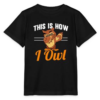 Cool Dabbing Owl Nocturnal Bird Bird Lover This Is - Stanley/Stella MINI CREATOR Kids’ T-Shirt - black - Front - Mikhail (115cm)