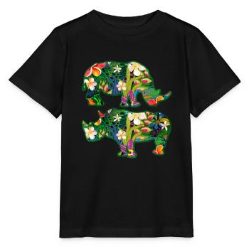 Rhinoceros - Stanley/Stella MINI CREATOR Kids’ T-Shirt - black - Front - Mikhail (115cm)