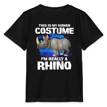 Rhinoceros - Stanley/Stella MINI CREATOR Kids’ T-Shirt - black - Front - Mikhail (115cm)