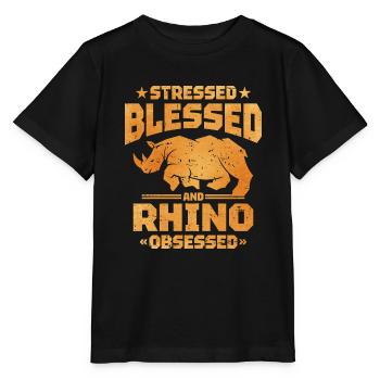 Nashorn - Stanley/Stella Kinder T-Shirt MINI CREATOR  - Schwarz - Vorne - Mikhail (115cm)