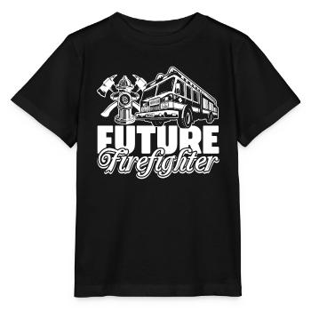 Firefighter Future Firefighter - Stanley/Stella MINI CREATOR Kids’ T-Shirt - black - Front - Mikhail (115cm)