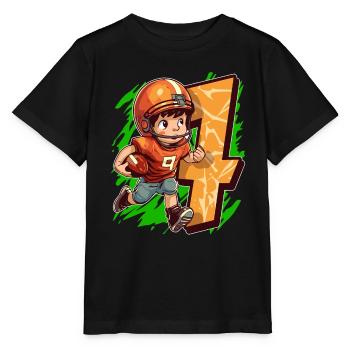 Je suis 7 enfant de football américain et de rugby - T-shirt bio MINI CREATOR Stanley/Stella Enfant - noir - Devant - Mikhail (115cm)