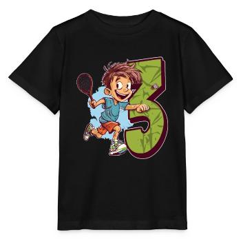 Je suis 3 Badminton Kid - Badminton - T-shirt bio MINI CREATOR Stanley/Stella Enfant - noir - Devant - Mikhail (115cm)