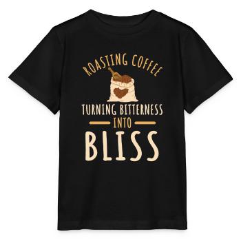 Great coffee roasting saying - Stanley/Stella MINI CREATOR Kids’ T-Shirt - black - Front - Mikhail (115cm)