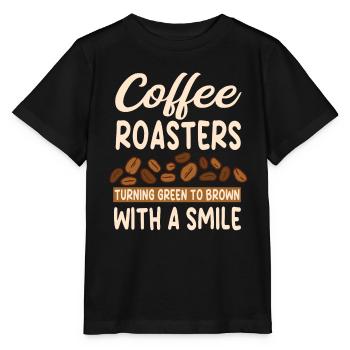 Great Coffee Roasting Outfit - Stanley/Stella MINI CREATOR Kids’ T-Shirt - black - Front - Mikhail (115cm)