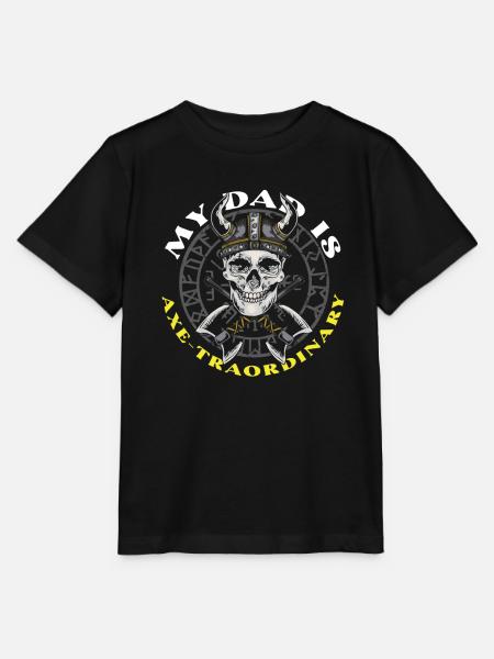 My Dad is Axe-traordinary Father's Day - Stanley/Stella Kinder T-Shirt MINI CREATOR  - Schwarz