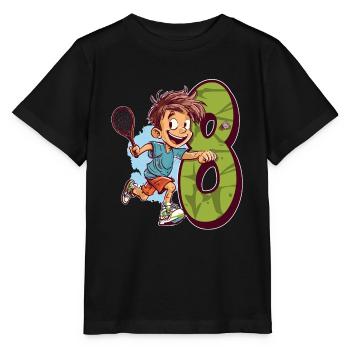 J’ai 8 ans Badminton Kid - Badminton - T-shirt bio MINI CREATOR Stanley/Stella Enfant - noir - Devant - Mikhail (115cm)