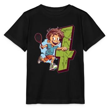 I' Badminton Kid - Badminton - Stanley/Stella MINI CREATOR Kids’ T-Shirt - black - Front - Mikhail (115cm)