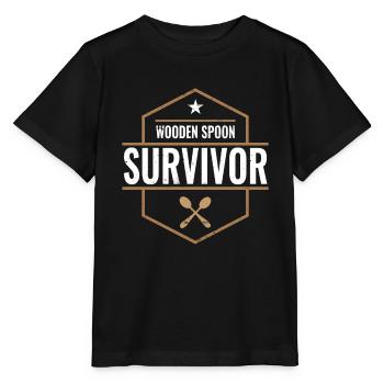 Survivant de cuillère en bois J’ai survécu à la cuillère en bois - T-shirt bio MINI CREATOR Stanley/Stella Enfant - noir - Devant - Mikhail (115cm)