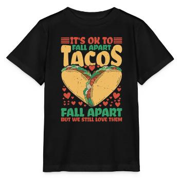 C’est bon de s’effondrer, les tacos s’effondrent - T-shirt bio MINI CREATOR Stanley/Stella Enfant - noir - Devant - Mikhail (115cm)