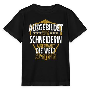 Schneiderin Spruch Schneider - Stanley/Stella Kinder T-Shirt MINI CREATOR  - Schwarz - Vorne - Mikhail (115cm)