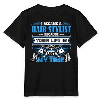 Hair Stylist I Became A Hair Stylist - Stanley/Stella MINI CREATOR Kids’ T-Shirt - black - Front - Mikhail (115cm)