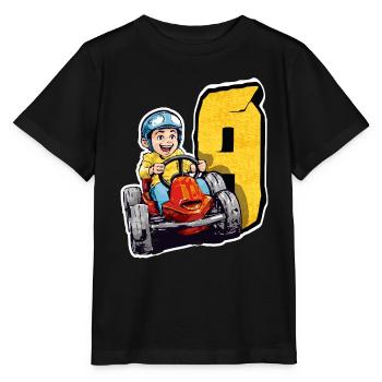 I'm 9 Gokart Kid - Kart Racing - Stanley/Stella MINI CREATOR Kids’ T-Shirt - black - Front - Mikhail (115cm)