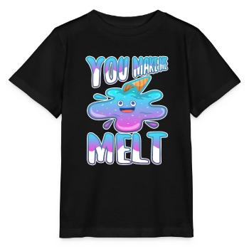 Tu me fais fondre, crème glacée - T-shirt bio MINI CREATOR Stanley/Stella Enfant - noir - Devant - Mikhail (115cm)