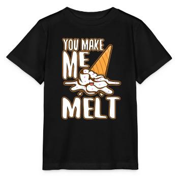 Tu me fais fondre, crème glacée - T-shirt bio MINI CREATOR Stanley/Stella Enfant - noir - Devant - Mikhail (115cm)