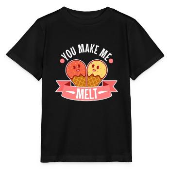 Tu me fais fondre, crème glacée - T-shirt bio MINI CREATOR Stanley/Stella Enfant - noir - Devant - Mikhail (115cm)
