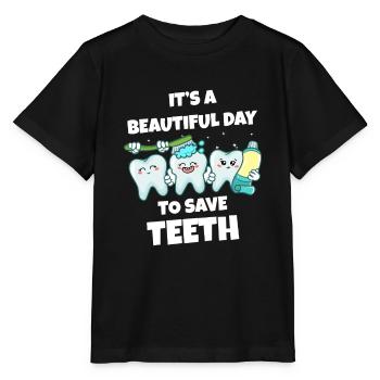 Zahn Zähne Zahnarzt Zahnmedizinische Angestellte - Stanley/Stella Kinder T-Shirt MINI CREATOR  - Schwarz - Vorne - Mikhail (115cm)