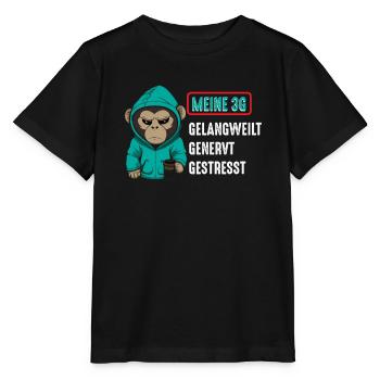 3G Gelangweilt Genervt Gestresst - Stanley/Stella Kinder T-Shirt MINI CREATOR  - Schwarz - Vorne - Mikhail (115cm)