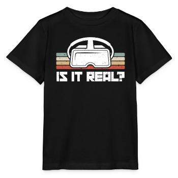 Virtual Reality VR Geschenk - Stanley/Stella Kinder T-Shirt MINI CREATOR  - Schwarz - Vorne - Mikhail (115cm)