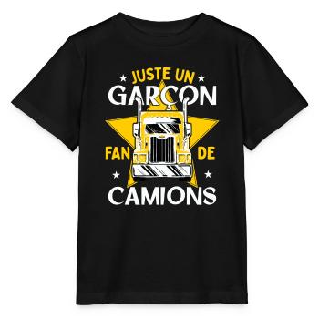 Enfant Camion Poids Lourd Cadeau - T-shirt bio MINI CREATOR Stanley/Stella Enfant - noir - Devant - Mikhail (115cm)