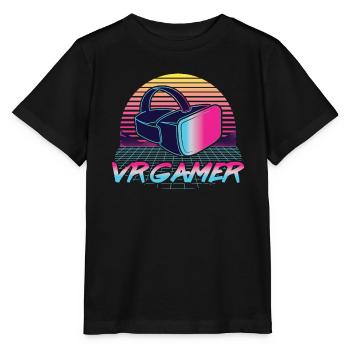 Virtual Reality VR Geschenk - Stanley/Stella Kinder T-Shirt MINI CREATOR  - Schwarz - Vorne - Mikhail (115cm)