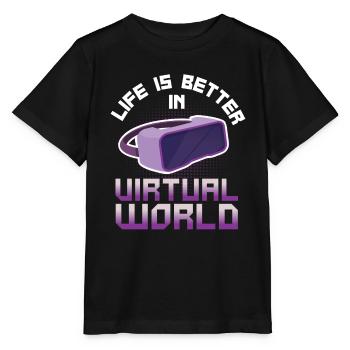 Cadeau VR de réalité virtuelle - T-shirt bio MINI CREATOR Stanley/Stella Enfant - noir - Devant - Mikhail (115cm)