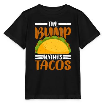 The Bump Wants Tacos 2 - Stanley/Stella Kinder T-Shirt MINI CREATOR  - Schwarz - Vorne - Mikhail (115cm)