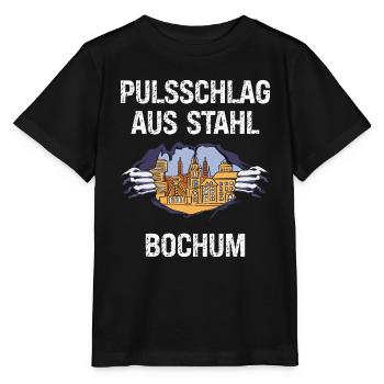 Au cœur de l’ouest Bochum Pott Charbon de la Ruhr Région de la Ruhr - T-shirt bio MINI CREATOR Stanley/Stella Enfant - noir - Devant - Mikhail (115cm)