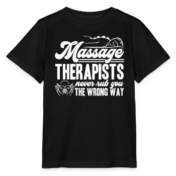 Massage Therapist Never Rub Wrong Way - Stanley/Stella MINI CREATOR Kids’ T-Shirt - black - Front - Mikhail (115cm)