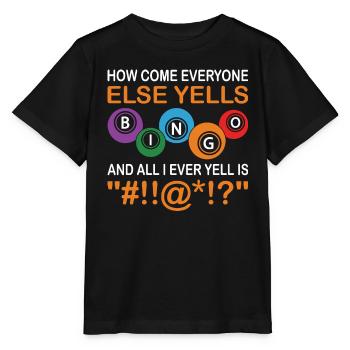 Bingo Bingo Spieler Altenheim Bingo Party - Stanley/Stella Kinder T-Shirt MINI CREATOR  - Schwarz - Vorne - Mikhail (115cm)