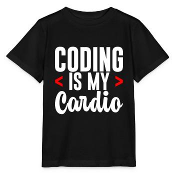 Coding Is My Cardio 2 - Stanley/Stella MINI CREATOR Kids’ T-Shirt - black - Front - Mikhail (115cm)