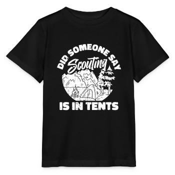 Boy Scout Tent - Stanley/Stella MINI CREATOR Kids’ T-Shirt - black - Front - Mikhail (115cm)