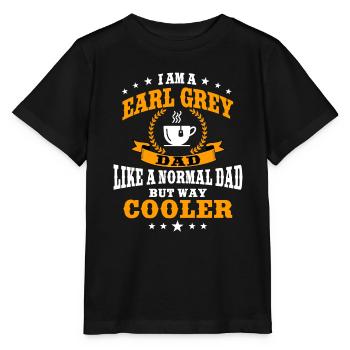 Earl Grey Papa Gift - Stanley/Stella MINI CREATOR Kids’ T-Shirt - black - Front - Mikhail (115cm)
