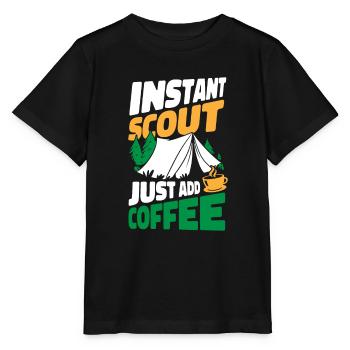 Caféine scoute - T-shirt bio MINI CREATOR Stanley/Stella Enfant - noir - Devant - Mikhail (115cm)