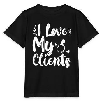 I Love My Clients 2 - Stanley/Stella MINI CREATOR Kids’ T-Shirt - black - Front - Mikhail (115cm)